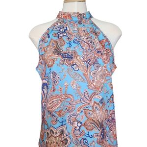 Paisley Print Halter Neck Top